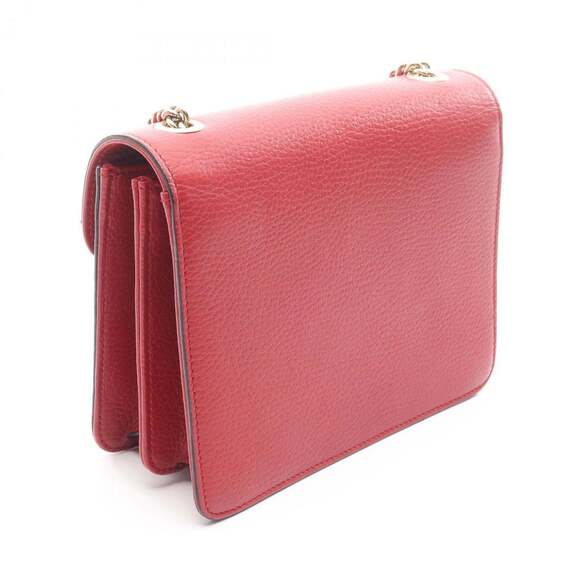 GUCCI Authentic Red Leather Shoulder Bag - Picture 2 of 7
